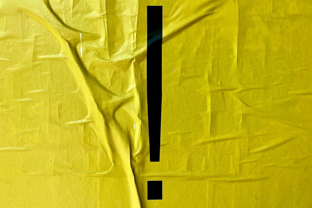 exclamation pointのようなもの、とイメージすること