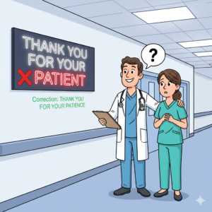 紛らわしい単語、patientとpatience